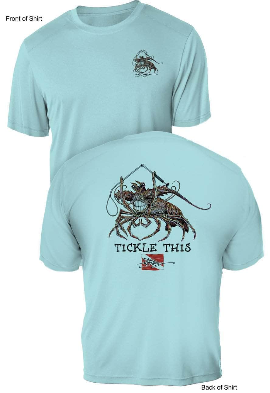 Tickle This Lobster- UV Sun Protection Shirt - 100% Polyester - Short Sleeve UPF 50